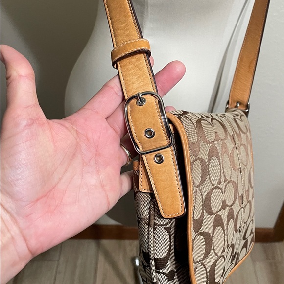 Coach Brown Signature Crossbody Bag - Picture 5 of 14